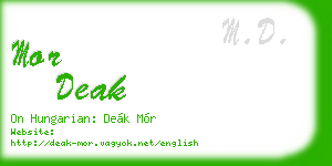 mor deak business card